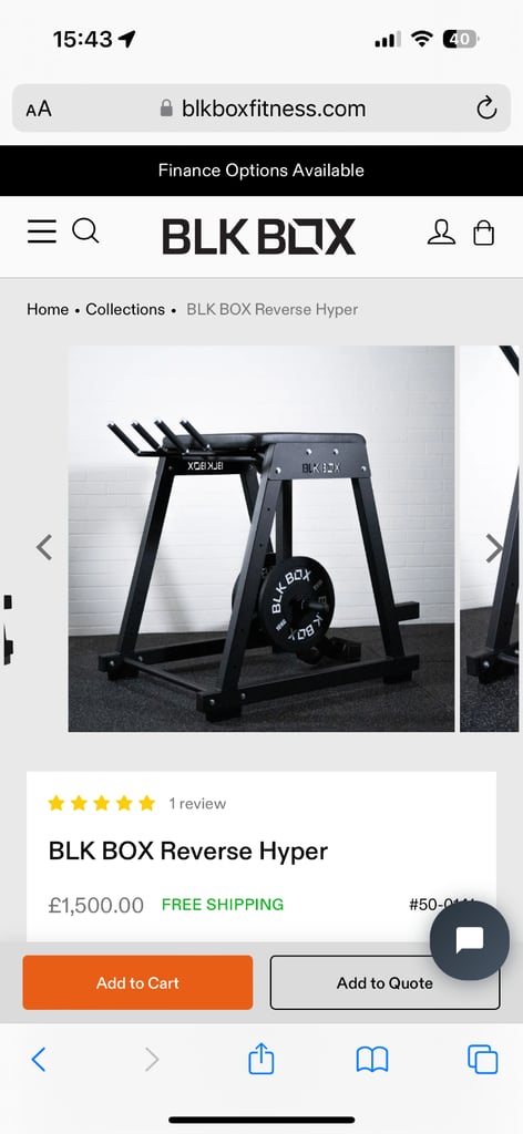 BLK BOX Reverse Hyper - Brand New with attachments