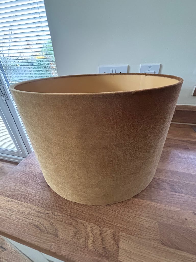 Gold Suede Drum Lampshade - John Lewis £62 New 