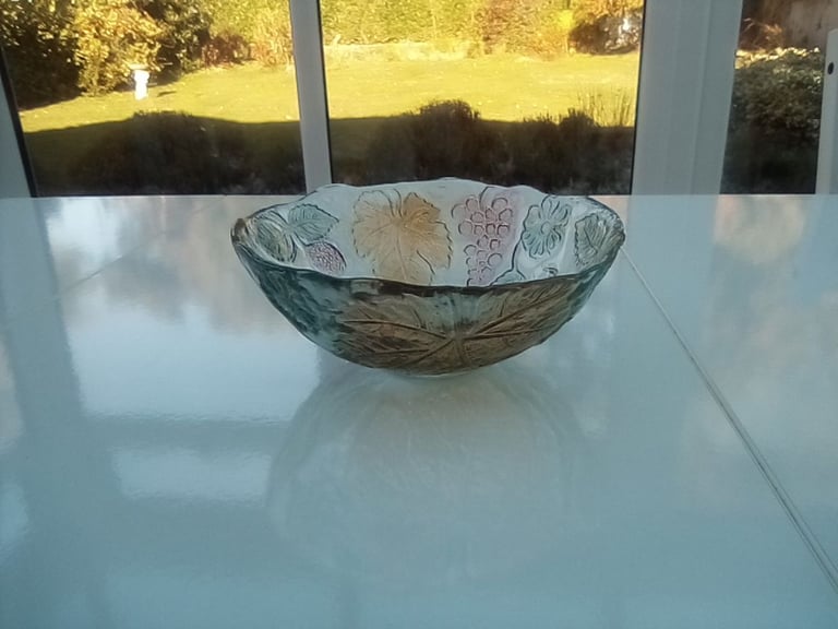 image for Attractive multi coloured glass tableware bowl.