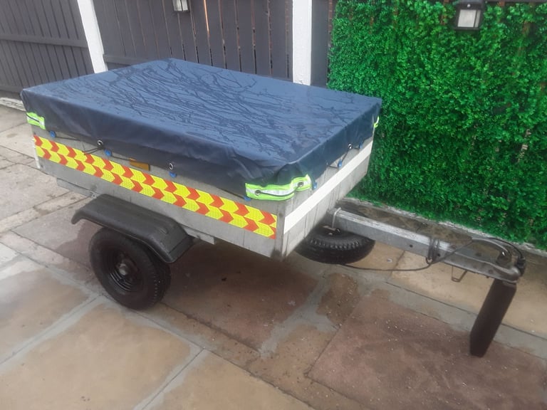 Trelgo galvanised trailer 4x3 lights fitted new tyres and spare wheel new rain cover 