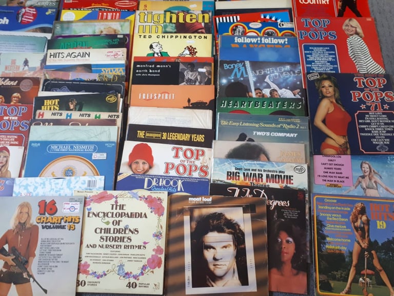 60+ Old Vinyls, LP, Long Plays from 60s & 70s, 80s. 331/3, 45 rpm, Pop Music, Funky, Classical