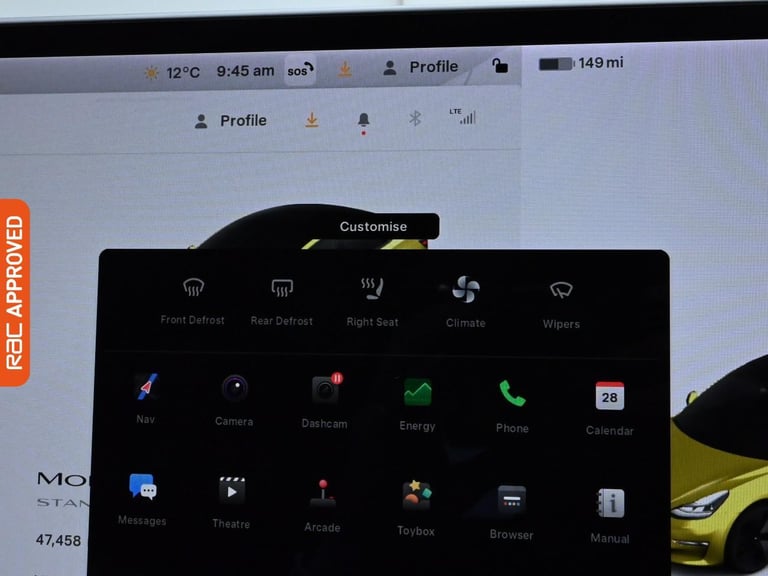 2021 Tesla Model 3 Standard Range Plus Saloon 4dr Electric Auto RWD (241 bhp) Saloon ELECTRIC Aut...