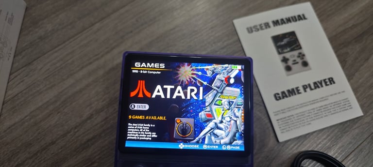 New M37 Handheld Game Console 64GB Purple 20000+ Games