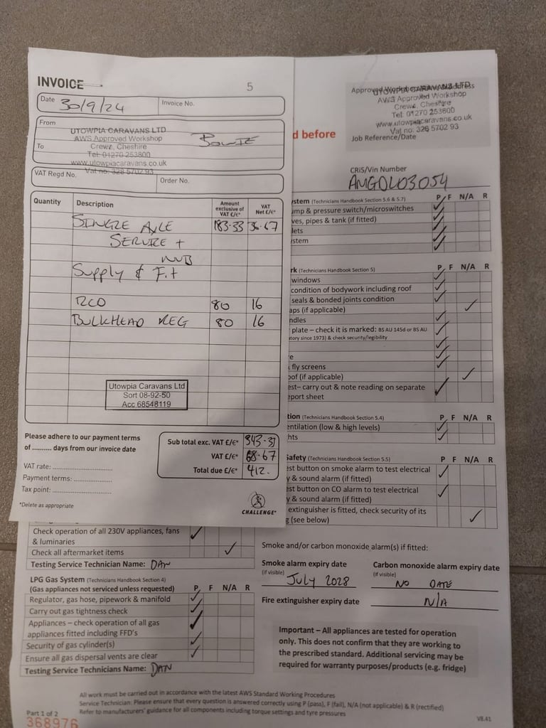 Adria Adora 612DL - 2016 - will come serviced