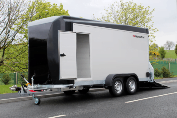 image for Nugent 12x5'9 box trailer leds spare ramp door