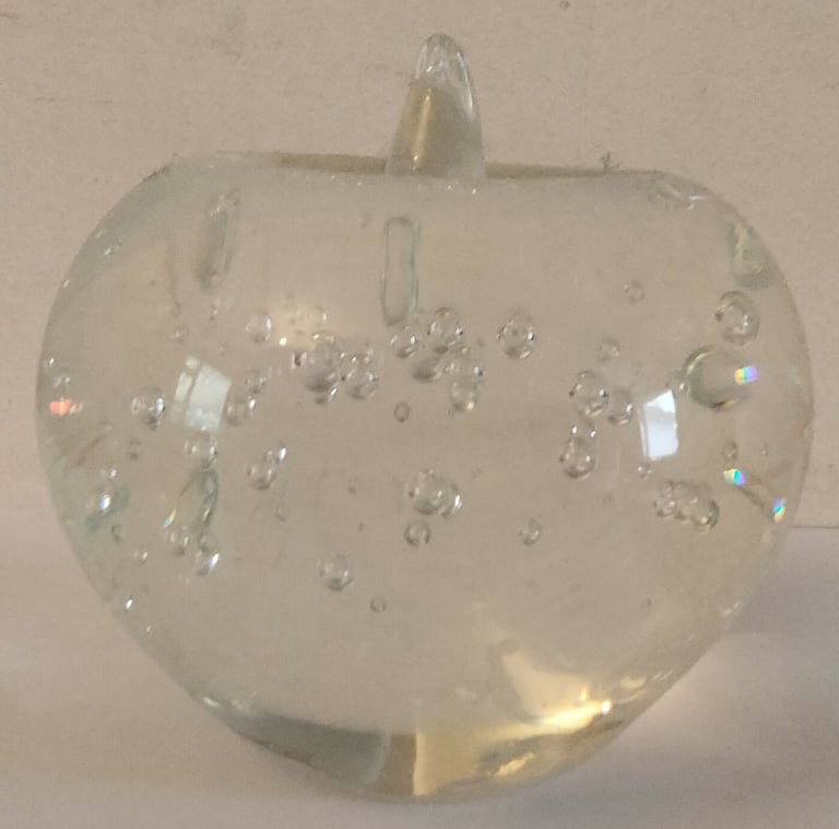 image for Bubble Glass Apple Paperweight Ornament 