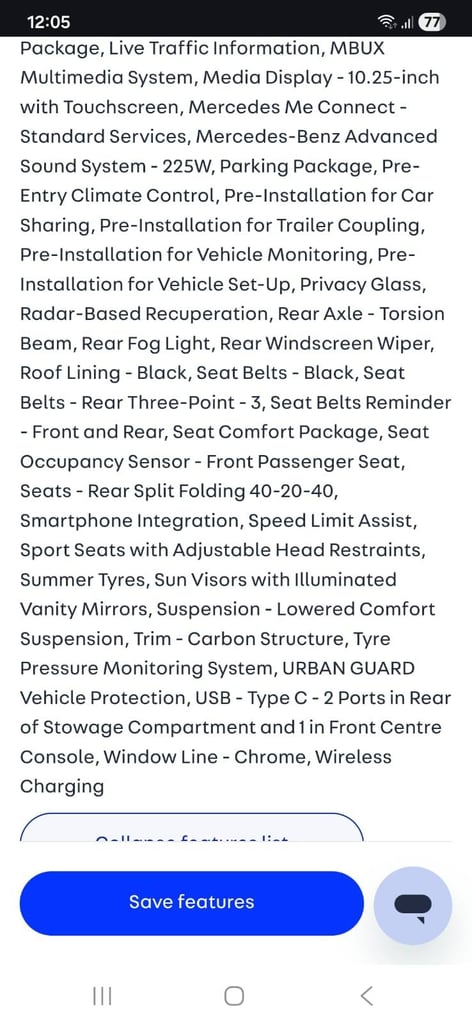 2020 Mercedes B250 AMG Premium Auto 