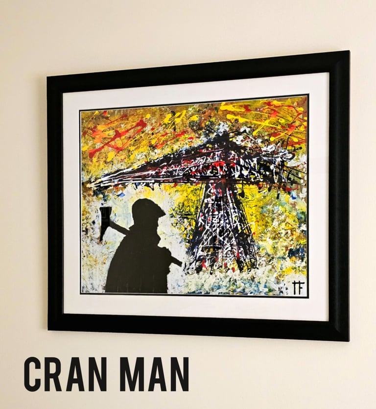 image for Deepriverman Arts original painting - 'Cran Man' for sale       