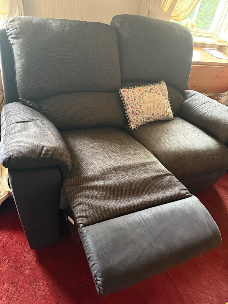 2 two seater recliners sofas 