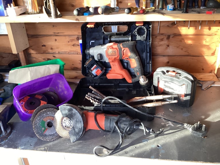 image for Black and Decker drill and angle grinder