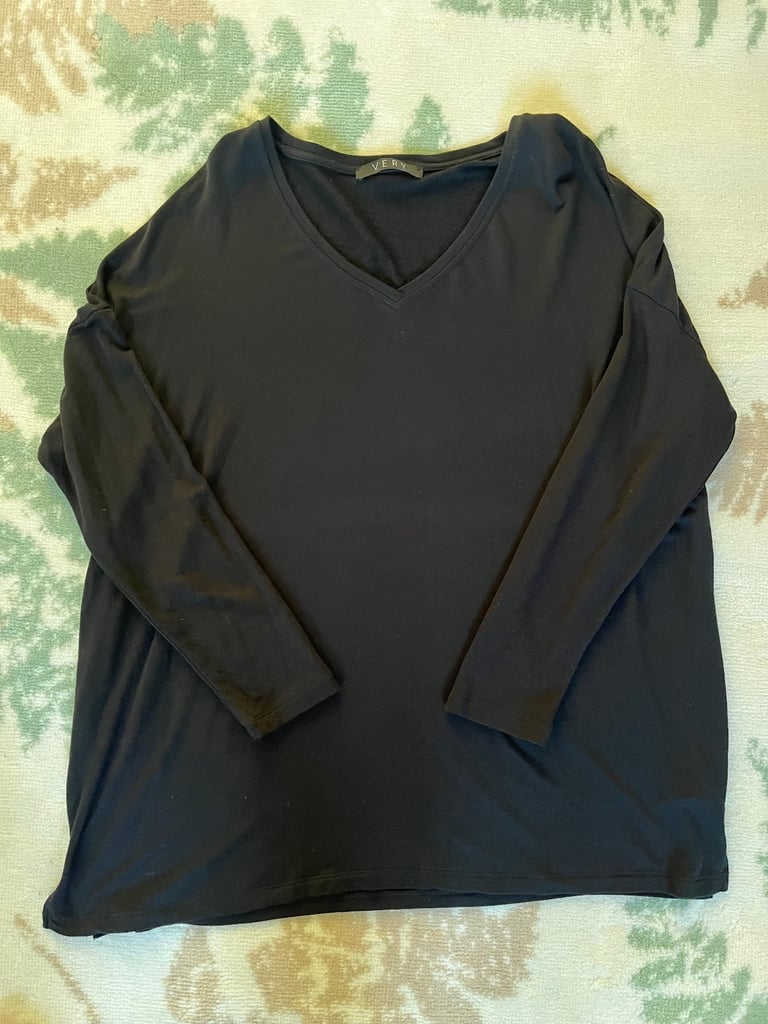 Ladies black top size 10