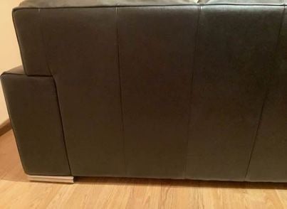 DFS FURNITURE 3-SEATER LEATHER SOFA