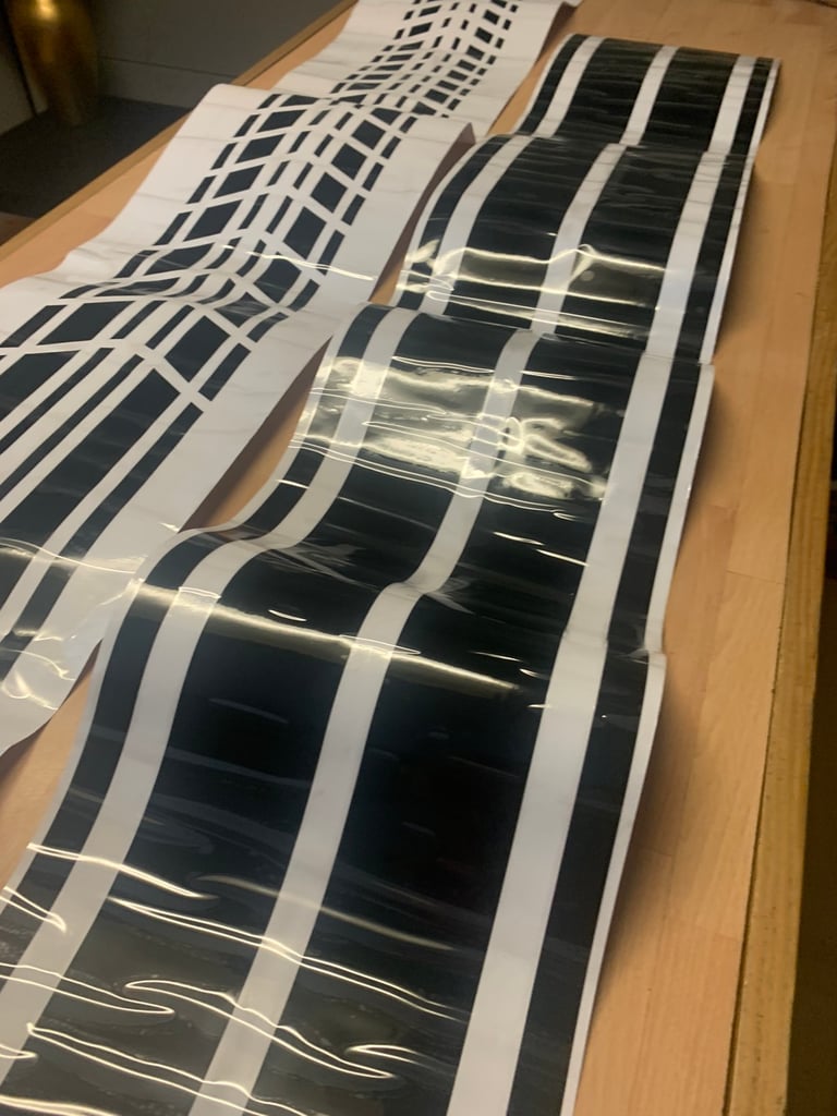 Car/Van Graphics Decals Strips (5 Piece) New