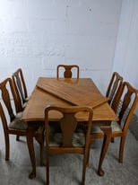 Reproduction Scottish dining table x6 chairs 