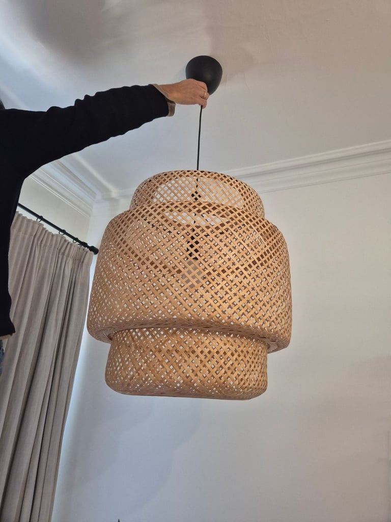 image for IKEA bamboo ceiling pendant