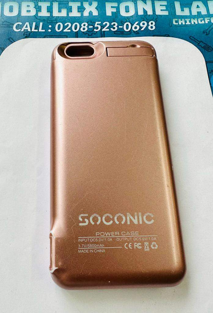 External Used Battery Charger Case Rose Gold for Apple iPhone 6 & 6S Portable Case