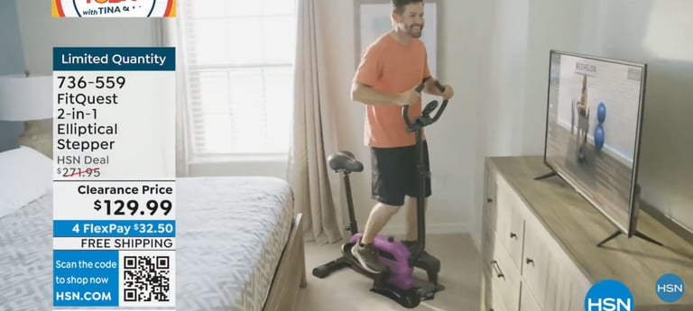 Super stylish Fitquest elliptical stepper exercise bike 2 in 1 brand new in box  
