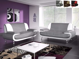 Different Color Options Available in 3 and 2 Seater Faux Leather Carol Sofa Set