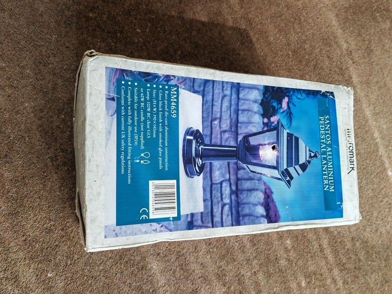 New Santos aluminium pedestal lantern. 