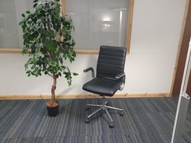 Faux Leather Wheeled, Swivel, Desk/Computer, Adjustable Executive/Managerial Office Chair