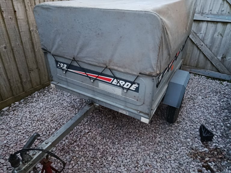 Erde 122 Trailer with Double Height Extension and Custom Cover 