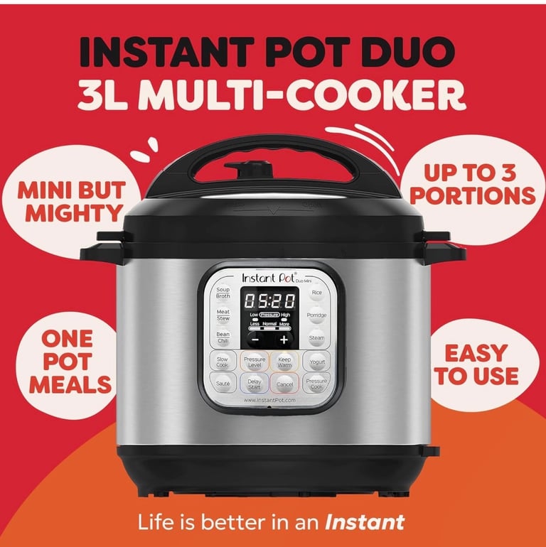 Instant Pot DUO MINI 3L Electric Pressure Cooker. 7-in-1