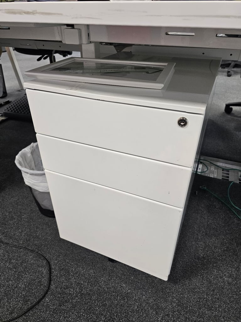 image for Lockable 3 Drawer under desk cabinets 