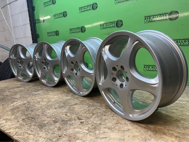 GENUINE OEM MERCEDES CL / S CLASS W220 18” STAGGERED ALLOY WHEELS X 4