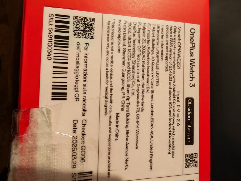 OnePlus watch 3 46mm model 