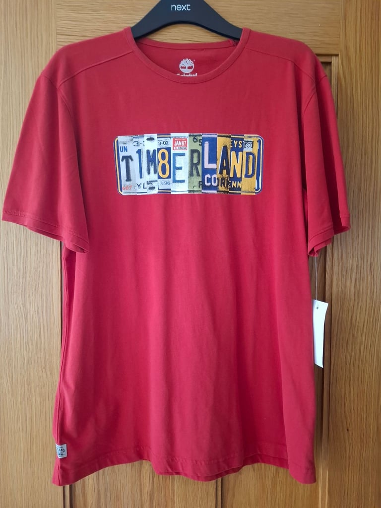 image for Timberland Tee shirt size M/M Regular fit Red – bought in Timberland shop in America