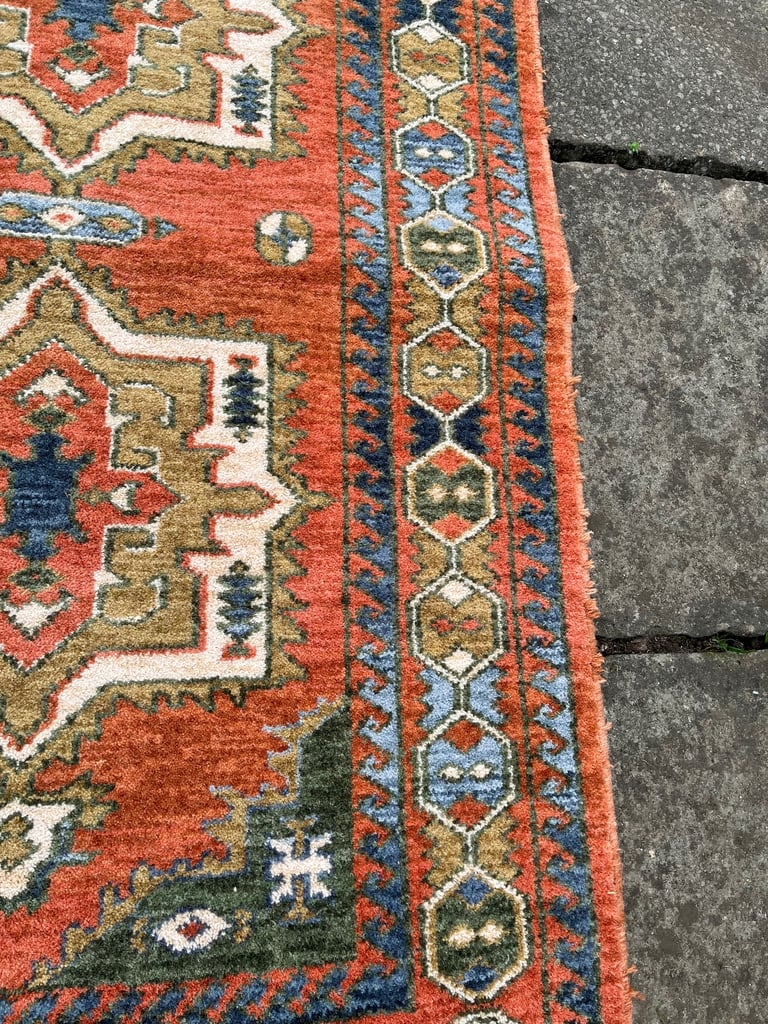 Kazak style Belgian wool rug 