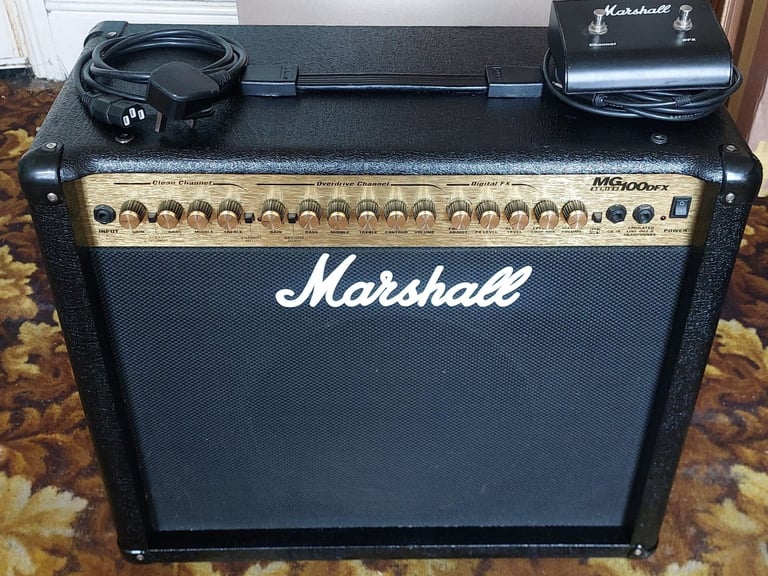 image for Marshall MG100DFX 100w RMS 2-Channel Guitar Amplifier 100 watts Amp C/W Footswitch