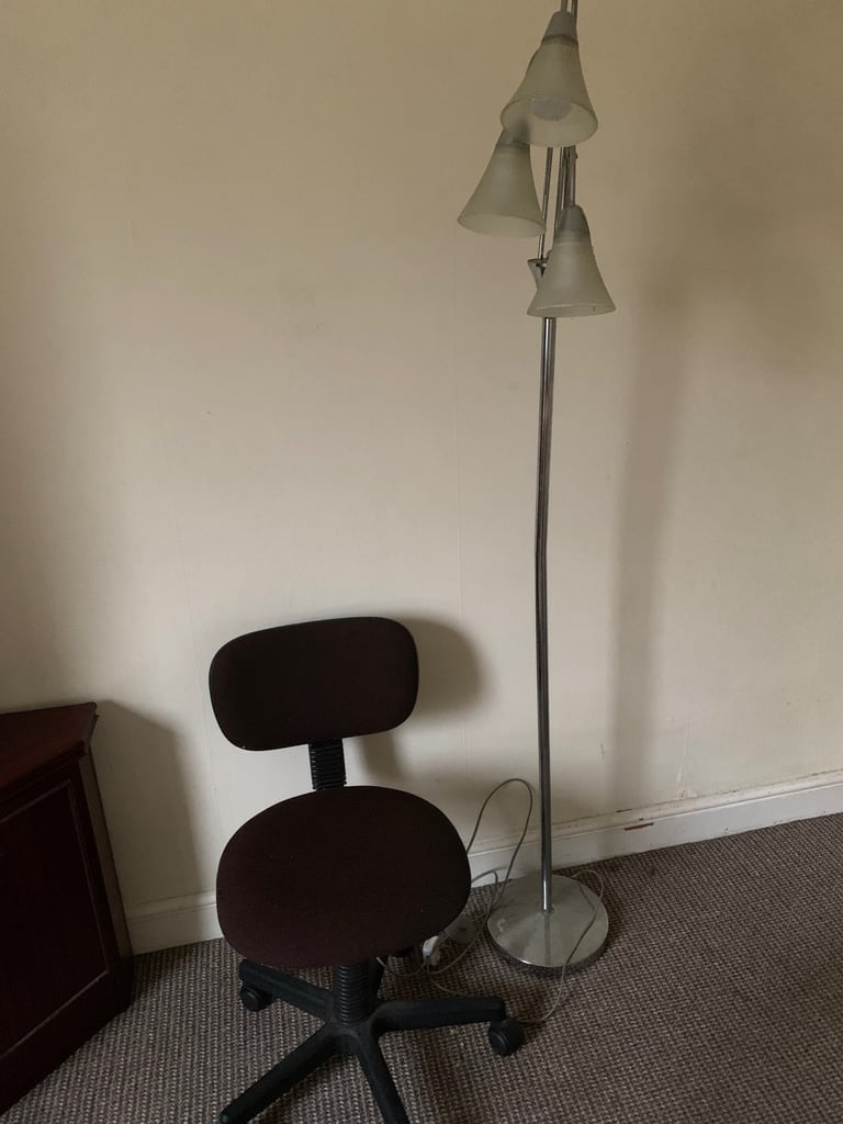 Office chair lamp and corner storage unit