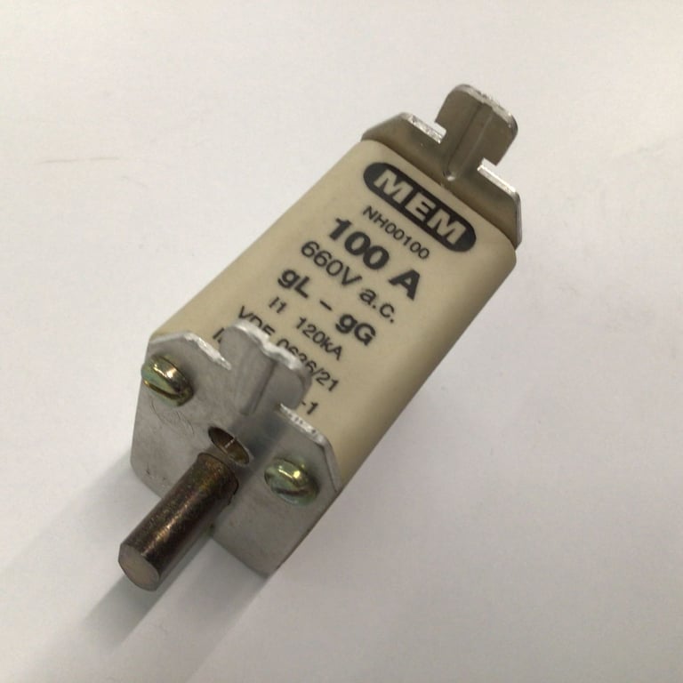 MEM 100A Fuse Link NH00100 gL/gG 660V Blade Fuse VDE 0636/21. ML Furnaces Spares