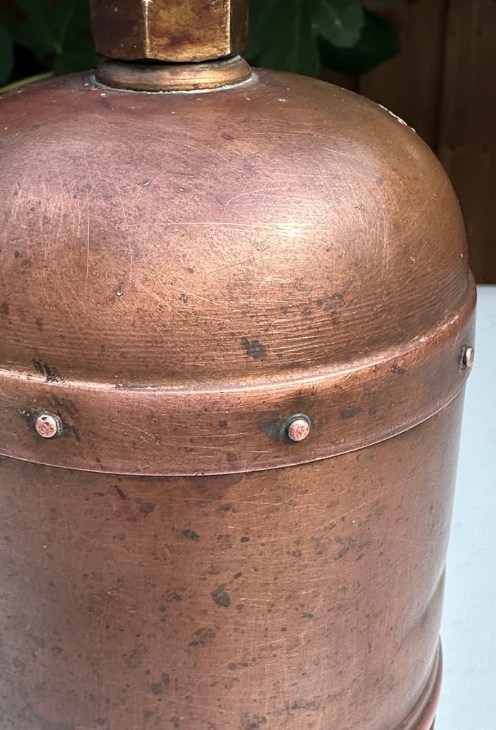 ANTIQUE FRENCH COPPER VINE SPRAYER, MURATORI PARIS GARDEN SPRAYER, H34cm - 1900s - WILL POST!
