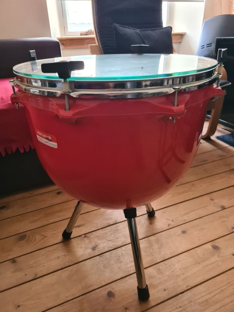 ***** KETTLEDRUM COFFEE TABLE ***** A VERY DISTINCTIVE FEATURE FOR YOUR LOUNGE, CAFE, OR DINER!