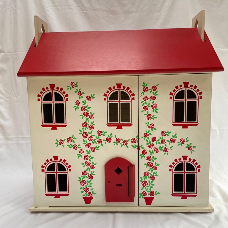 image for Vintage dollhouse with electric lights and 5 dolls - Hammersmith 