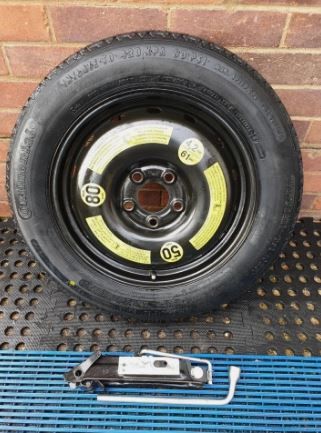 MINI COUNTRYMAN MK2 MK3 (17-25) 16" SPACE SAVER SPARE WHEEL 125/90R16 JACK/BRACE