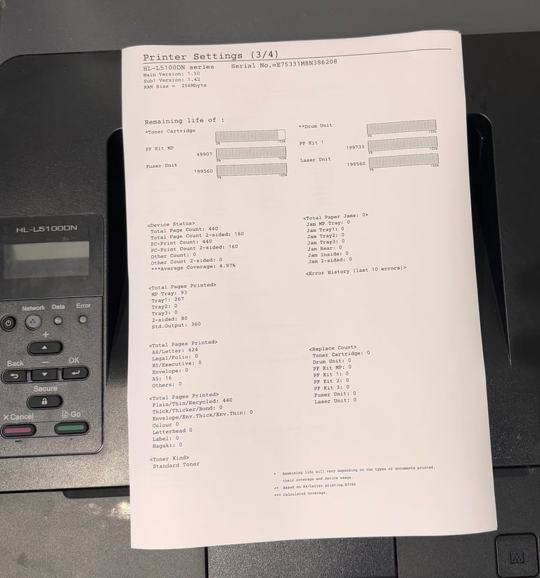 Brother HL-L5100DN Mono Laser Printer