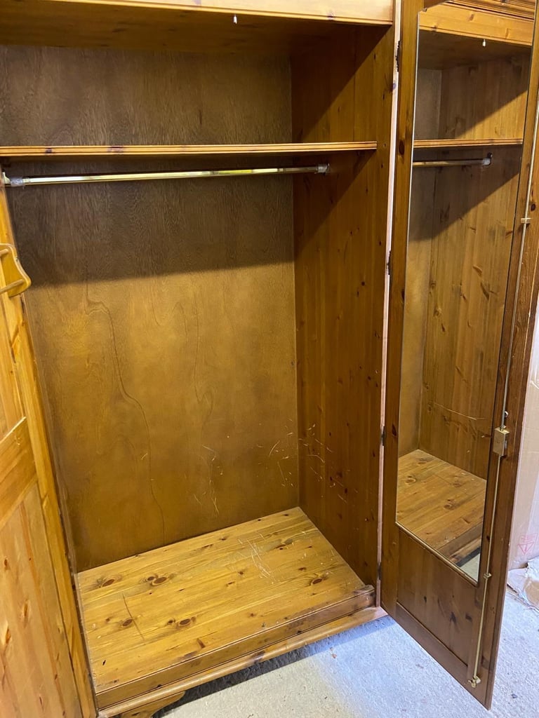 Ducal triple wardrobe and matching bedside cabinets 