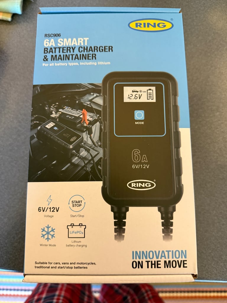 6A RING Smart Battery Charger&Maintainer Brand NEW, Unused