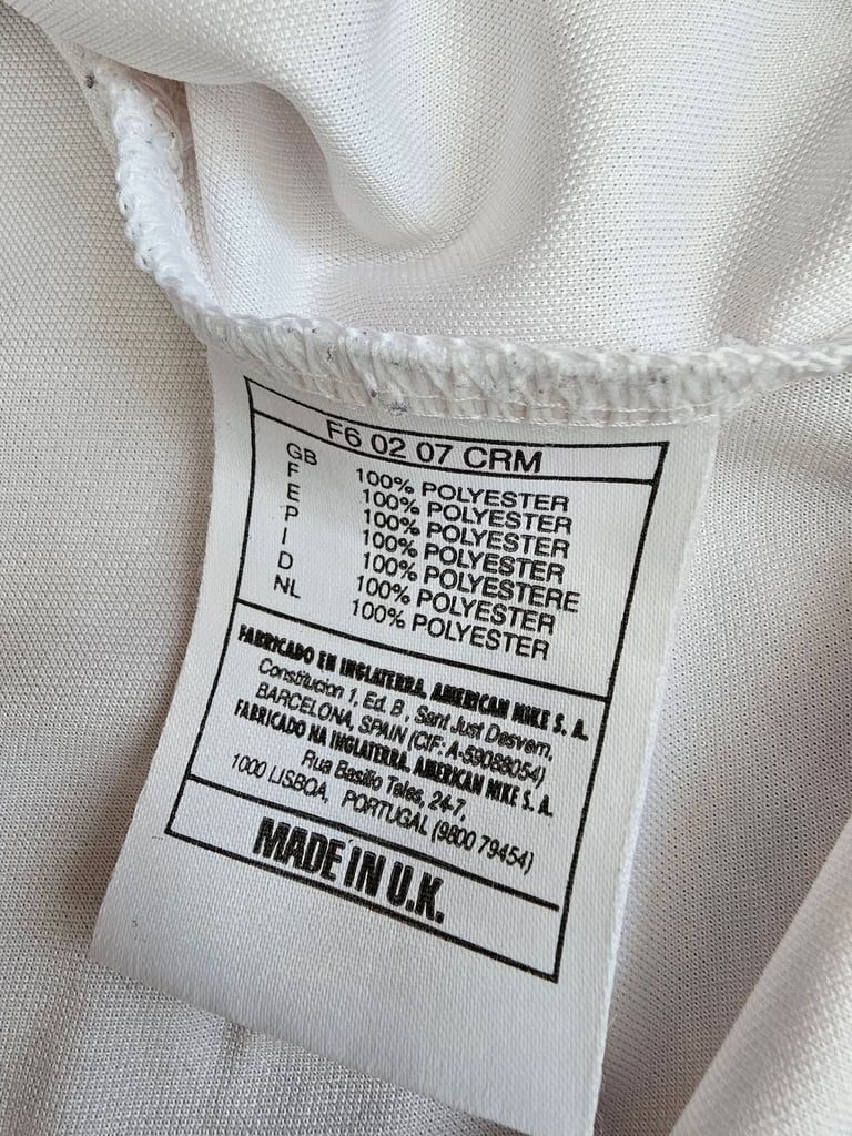 Italy Del Piero 1996 Away National Football Shirt Medium M Nike White Blue Gold