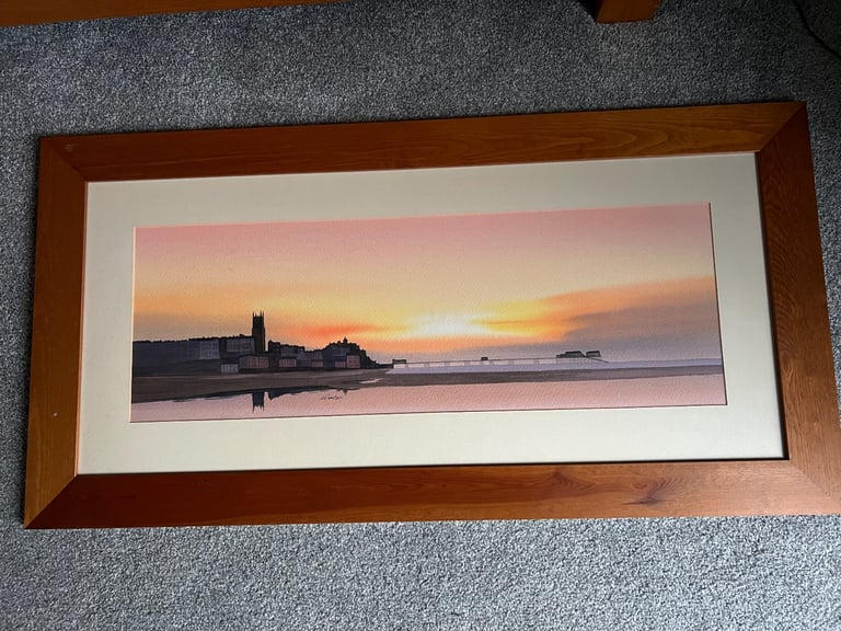 image for Original Large Watercolour Painting Signed Nick Grant Cromer Norfolk 2010