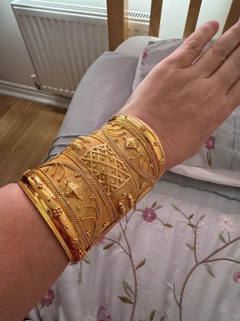image for Beautiful pair of African hinged bangles