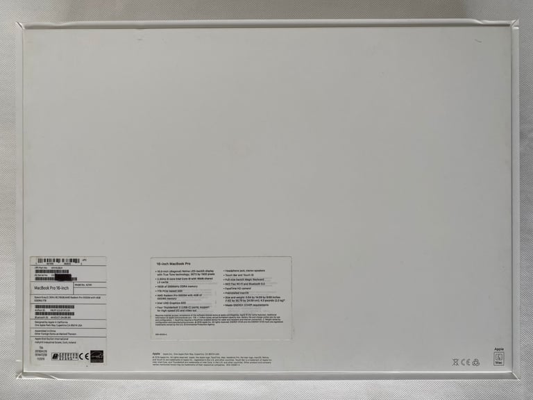 Apple MacBook Pro 14-inch, 16-inch etc - EMPTY BOX ONLY
