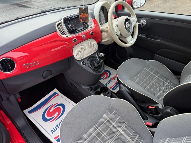 2016 Fiat 500 1.2 Lounge Euro 6 (s/s) 3dr HATCHBACK Petrol Manual