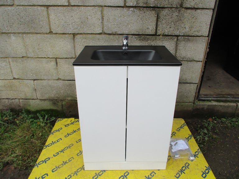 2 Door Floorstanding Vanity Unit Inc Sink, Tap & Waste