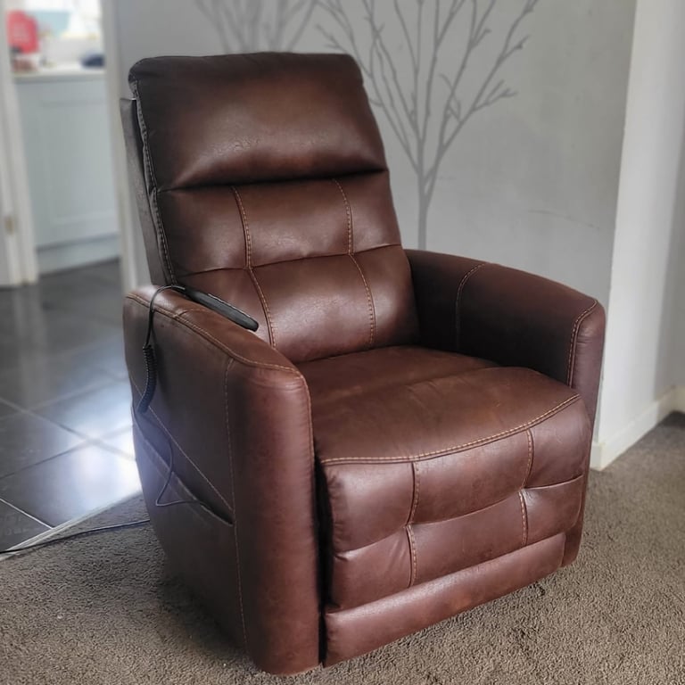 image for Fenetic Westminster Rise and Recliner Chair - Brown - Excellent Condition
