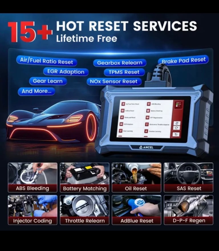 ANCEL DS200 OBD2 Car Diagnostic Tool All System Tester Scanner EGR AdBlue DPF new sealed 