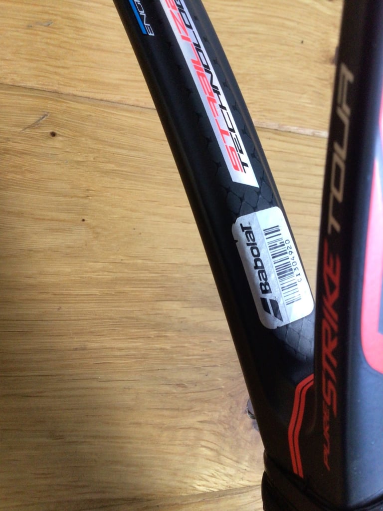 Babolat Pure Strike Tour Tennis Racket. Grip 4. New Luxilon Restring 